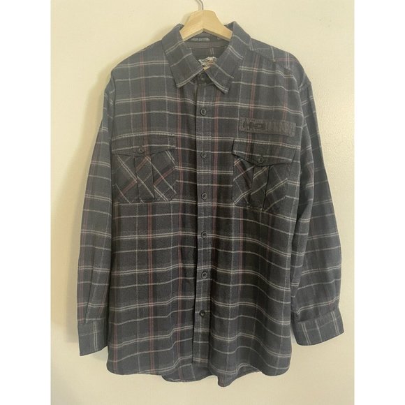 Harley-Davidson® Men's Corduroy Trim Plaid Long Sleeve Woven Shirt, XL - Picture 1 of 5
